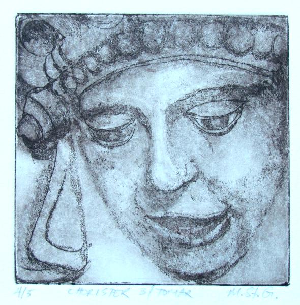 Chorister 3, 4/5 (softground etching, 10 x 10cm)