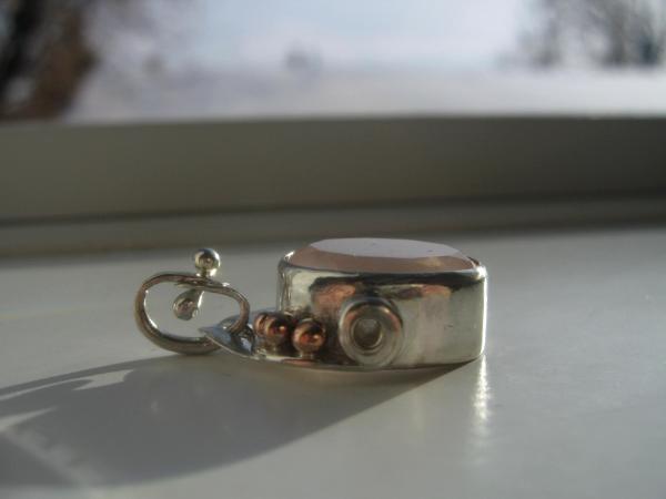 13-109 Sterling and Rose Quartz Pendant