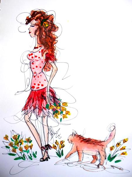 My Kitty Friend 14"x16"