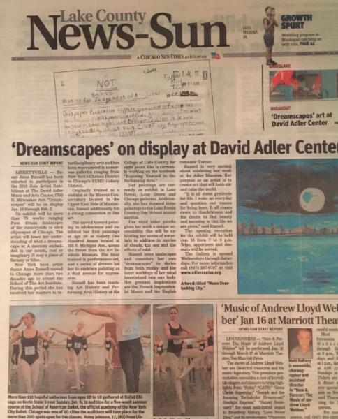 News Sun: Dreamscapes Solo Show 2012