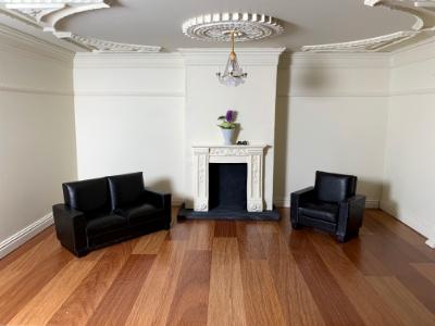 END Day 2: full room view with sample furniture