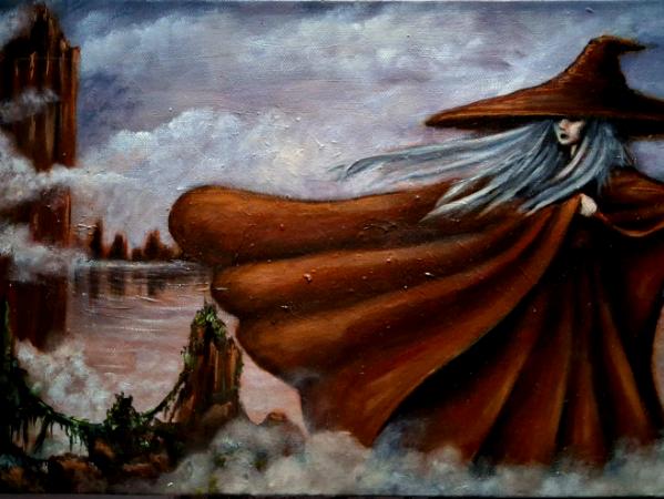 Bridge. Oil on canvas, 10x20. 2025.