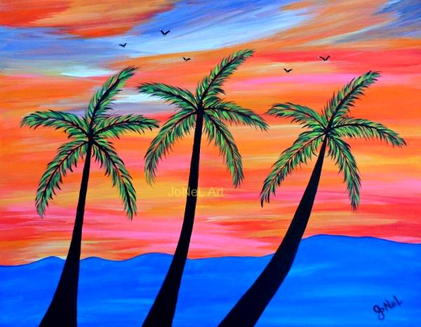 "Sunset Palms"