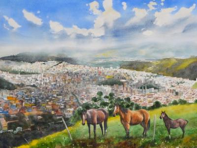Los caballos de la libertad, 56cm x 76cm, 2018 Los caballos de la libertad, 56cm x 76cm, 2018