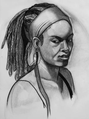 Inky, Charcoal Portrait Inky, Charcoal Portrait