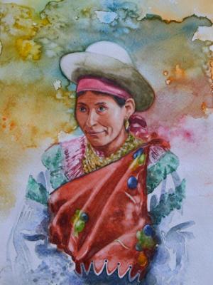 Portrait of an Ecuadorian indigena, 20cm x 30cm, 2015