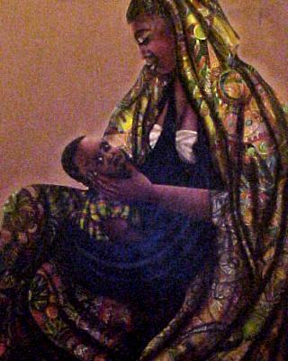 Black Madona, Acrylic on Canvas