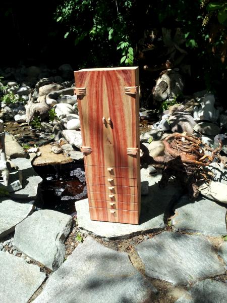 Russet Padauk Jewellery Cabinet