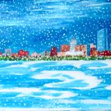 Boston from Cambridge in Winter (sold)