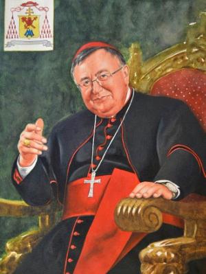 Watercolor portrait of the Bosnian Cardinal VINKO PULGIC, 80cm x 60cm, 2015 Watercolor portrait of the Bosnian Cardinal VINKO PULGIC, 80cm x 60cm, 2015