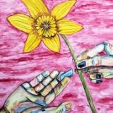 She gave him a flower and he offered her a razor blade.... each speaking a language the other understood. 
