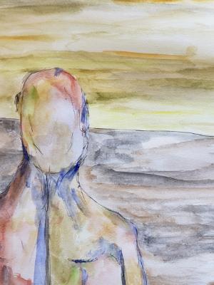Looking into the distant emptiness. Looking into the distant emptiness.
