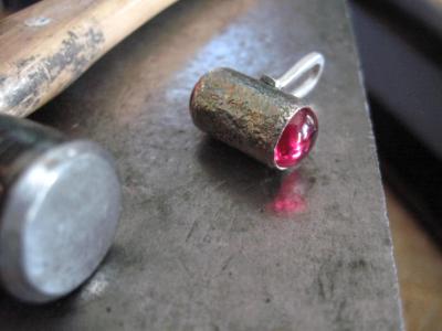 13-072 Double Ruby Cabochon Pendant 13-072 Double Ruby Cabochon Pendant