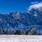 Frosty Flatirons Panorama (click for full width)