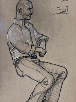 John, Seated, Looking Right (Sold) John, Seated, Looking Right (Sold)