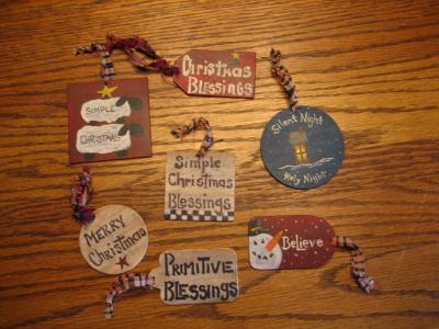 Primitive Christmas Tags