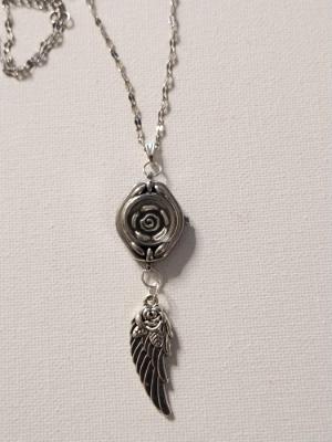 Rose Repurposed Lady's watch pendant Rose Repurposed Lady's watch pendant
