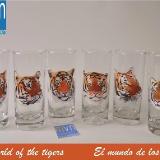 Set of handpainted glasses: THE WORLD OF TIGERS