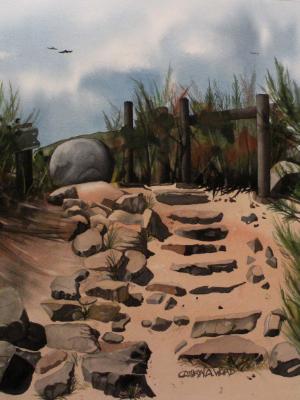 Stepping Stones (watercolor)