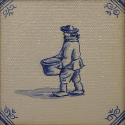 Delft Tile Series - 17th C Market's Man - SOLD