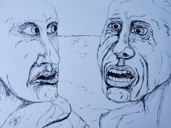 Moments of bickering and fear as they attempt to survive in a baren land. 