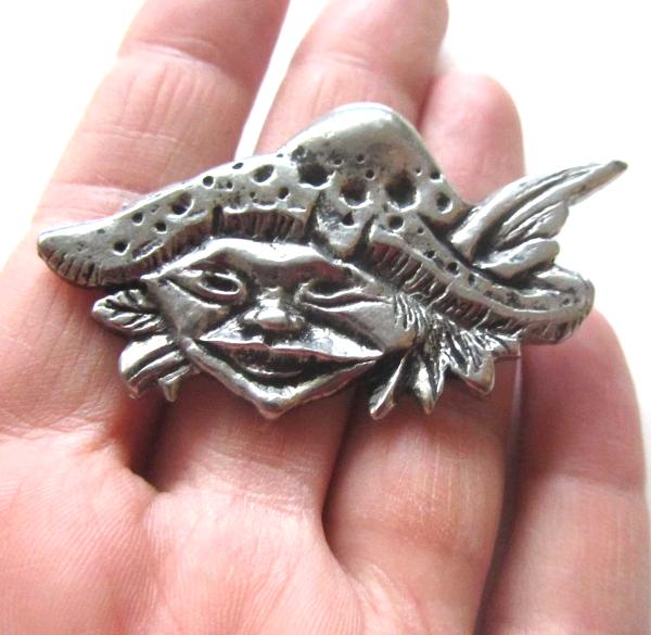 Pixie Elf brooch or pin goblin badge SALE