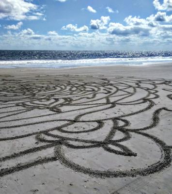 Large scale sand mandala 