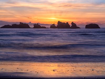 Bandon Beach Long Exposure Twilight Bandon Beach Long Exposure Twilight