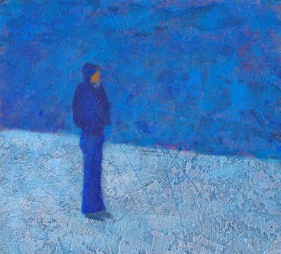 Girl in Blue Waiting Girl in Blue Waiting