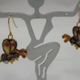 E-74 Cloissone Bee Earrings