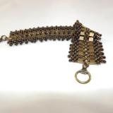 B-9 bronze 2-hole bead bracelet