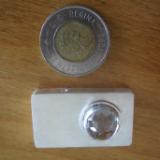 14-003 Sterling and Faceted Quartz Rectangle Pendant