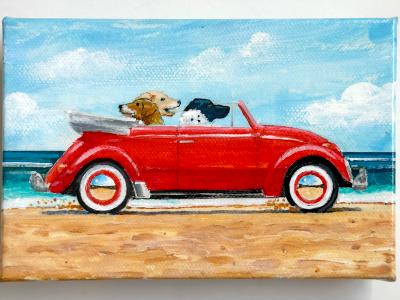 FOUR DOGS GO TO THE BEACH FOUR DOGS GO TO THE BEACH