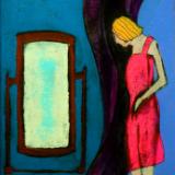 A woman and mirror