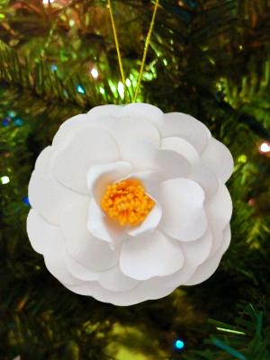 White Camellia Hanging Ornament White Camellia Hanging Ornament