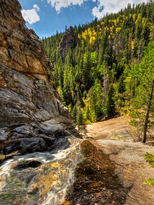 Cow Creek above Bridal Veil Falls in Autumn Cow Creek above Bridal Veil Falls in Autumn
