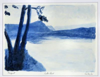 Lake Bled Monoprint