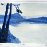 Lake Bled Monoprint