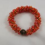 B-37 orange spikey bracelet