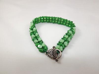 B-83 shades of green chevron bracelet B-83 shades of green chevron bracelet