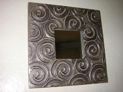 12x12in handcrafted frame w 4x4in mirror 12x12in handcrafted frame w 4x4in mirror