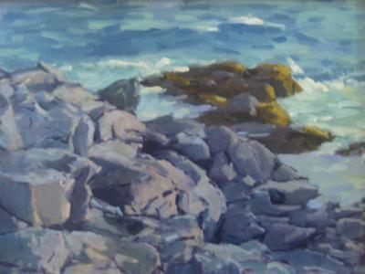 Rocks and Surf 18x24" oil sold Rocks and Surf 18x24" oil sold