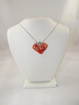 N-83 Orange Mosaic Necklace N-83 Orange Mosaic Necklace
