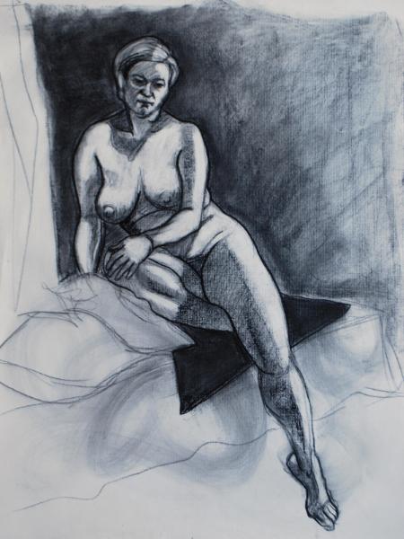 Signe, Seated, Nude