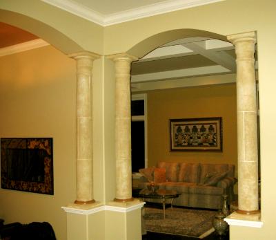 Natural stone finish with grout lines Natural stone finish with grout lines