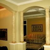 Natural stone finish with grout lines