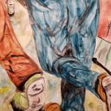 Fleeing for their lives. 