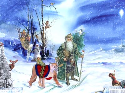 Magic Santa with cougar