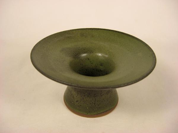 120321.K Flower Vase with Matte Green Glaze