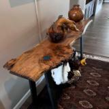 24 in Preening Goose on Live Edge Maple Entry Table